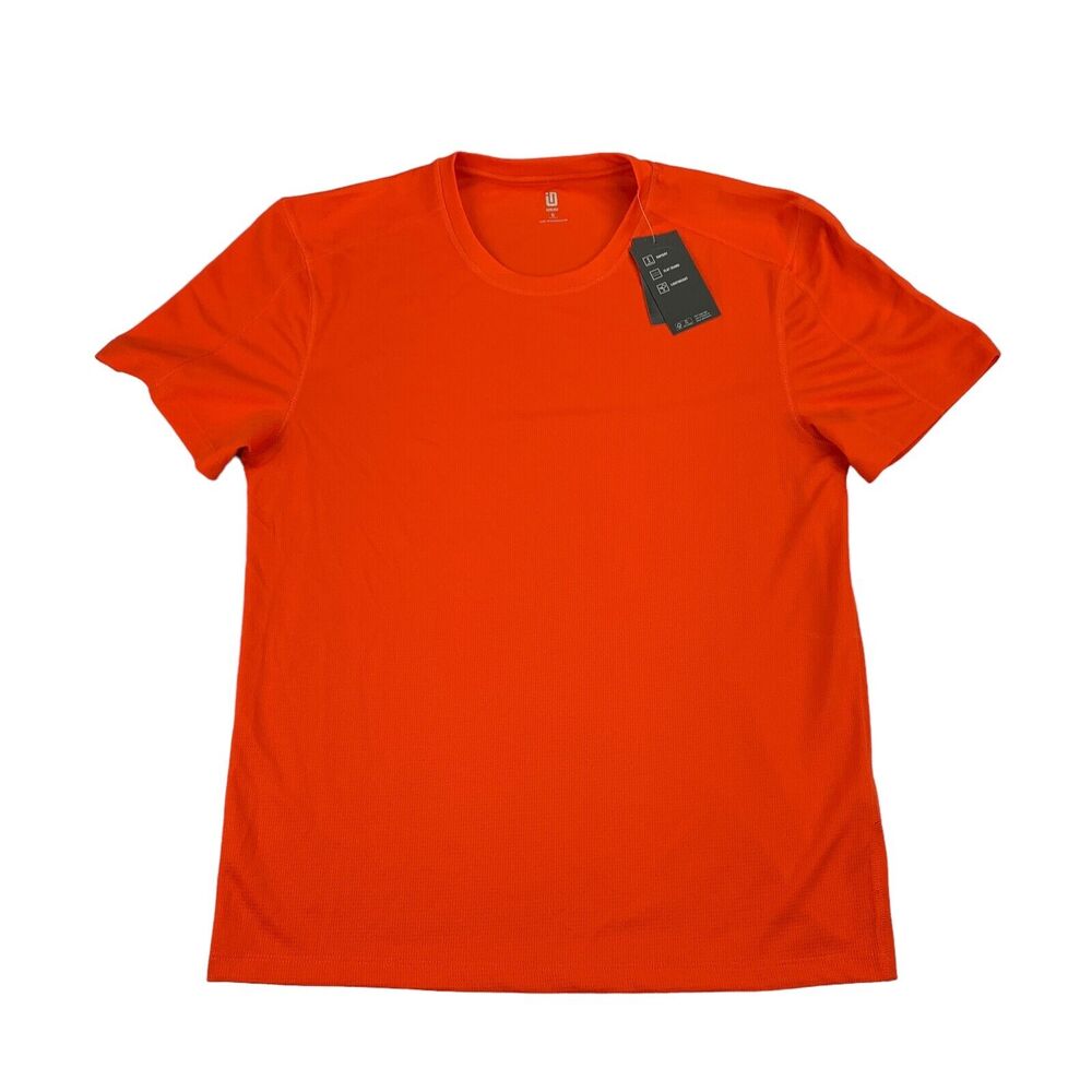 Ideology Mens Birdseye Training Mesh Short Sleeve T-Shirt Pepper Orange S